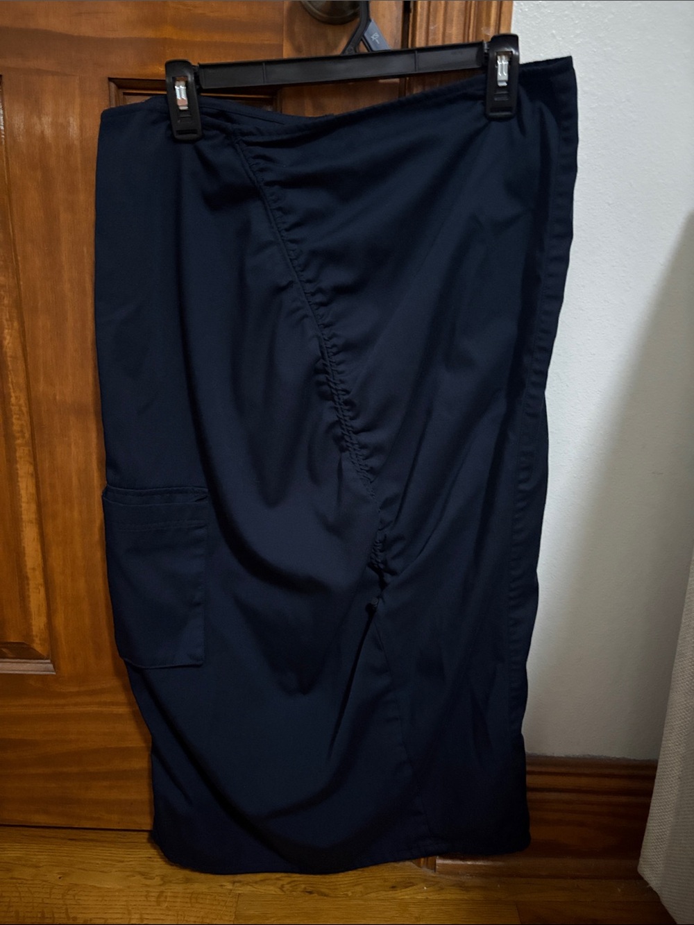 Motel Rocks Navy Ruched Cargo Midi Skirt